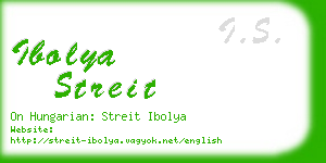 ibolya streit business card